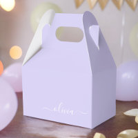 Lavande Purple Script Moderne Fille Monogramme Nom