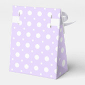 Ballotins Lavande violet, pois blanc mariage monogramme (Arrière)