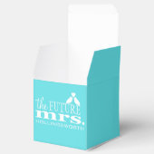 Ballotins L'avenir Mme Aqua Blue Chevron Fête des mariées (Ouvert)