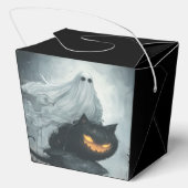 Ballotins Le fantôme d'Halloween à cheval sur un chat noir (Verso)