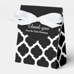Ballotins Le motif noir et blanc de treillis vous remercient