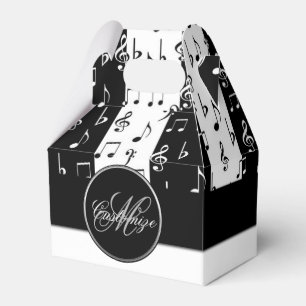 Ballotins Le musical noir et blanc de monogramme barre la