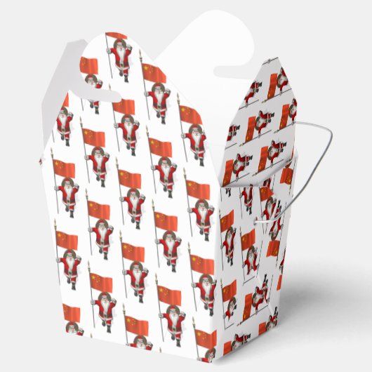 Ballotins Le Père Noël Avec Drapeau De Chine (Ouvert)