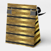 Ballotins Leopard Black Gold Anniversaire Fête Favoriser boî (Arrière)