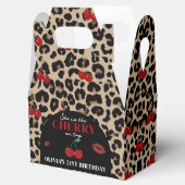 Ballotins Leopard Cheetah Cherry Birthday Favor Box (Ouvert)