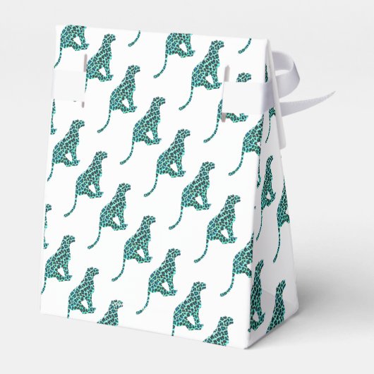 Ballotins Léopard noir et Turquoise (Arrière)