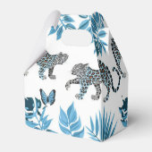 Ballotins Leopards bleus et papillon aux feuilles de palme (Arrière)