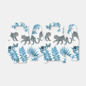 Ballotins Leopards bleus et papillon aux feuilles de palme (Déplié)