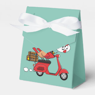 Ballotins Les amoureux du Cardinal Rouge sur Scooter