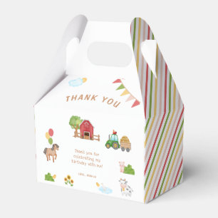 Ballotins Les animaux de ferme mignons Merci d'anniversaire