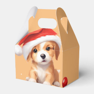 Ballotins Les animaux mignons chiot d'hiver Chien Père Noël 