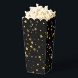 Ballotins Les Étoiles sont hors boîte de traitement<br><div class="desc">La boîte de traitement de faveur de la fête est affichée dans un imprimé noir et or étoiles. Customisez cet objet ou achetez tel quel. Image sous licence</div>