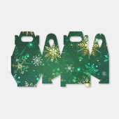 Ballotins Les flocons dorés de Noël sur l'Arrière - plan ver (Déplié)