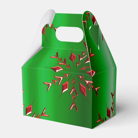 Ballotins Les flocons rouges de Noël vert (Arrière)