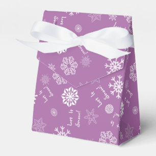 Ballotins Let It Snow Text & White Snowflakes on Purple