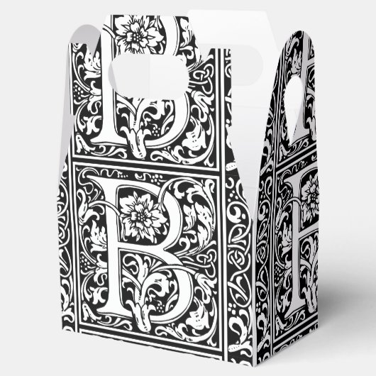 Ballotins Lettre B Monogramme médiéval Art Nouveau (Ouvert)