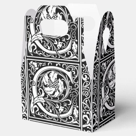 Ballotins Lettre C Monogramme médiéval Art Nouveau (Ouvert)