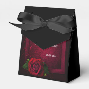 Ballotins Lettre encadrée gothique & Rose rouge