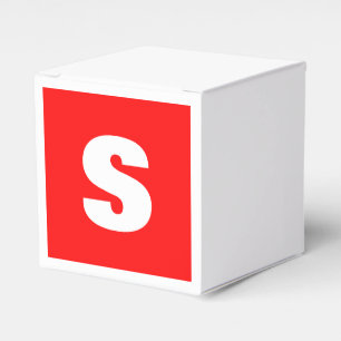 Ballotins Lettre initiale Monogramme Style moderne Rouge Bla