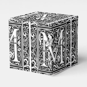 Ballotins Lettre M Monogramme médiéval Art Nouveau