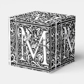 Ballotins Lettre M Monogramme médiéval Art Nouveau (Arrière)