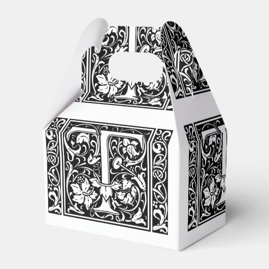 Ballotins Lettre T Monogramme médiéval Art Nouveau (Verso)