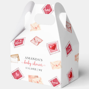 Ballotins Lettre Valentine Timbre Baby shower amoureux
