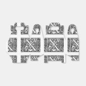 Ballotins Lettre X Monogramme médiéval Art Nouveau (Déplié)