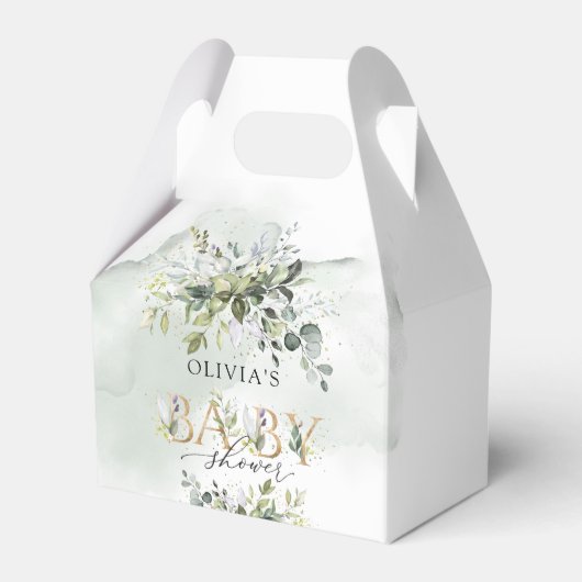 Ballotins Lettres d'or vert moderne baby shower (Verso)