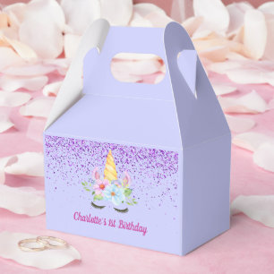 Ballotins Licorne Magique Fleurie Aquarelle 1er Anniversaire