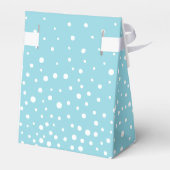 Ballotins Light blue and white polka dot pattern wedding fav (Arrière)
