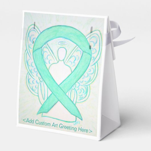 Ballotins Light Jade Green Awareness Ribbon Party Favoriser (Arrière)