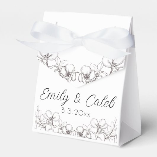 Ballotins Ligne Art Floral Mariage Réception Places (Verso)