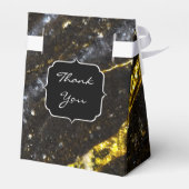 Ballotins Ligne brillante or noir chic abstrait Monogramme (Arrière)