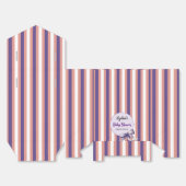 Ballotins Lignes Bow pourpre Baby shower moderne (Déplié)