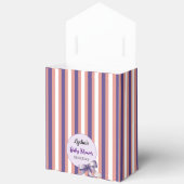 Ballotins Lignes Bow pourpre Baby shower moderne (Ouvrir)