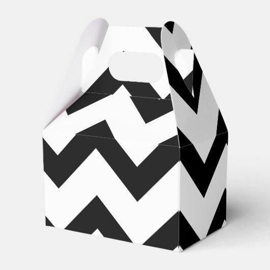 Ballotins Lignes de motif en chevron noir simple rétro (Arrière)