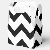 Ballotins Lignes de motif en chevron noir simple rétro (Ouvert)