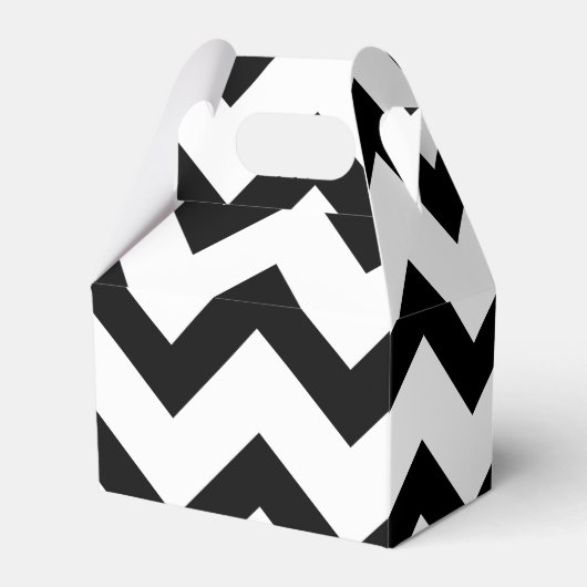 Ballotins Lignes de motif en chevron noir simple rétro (Verso)