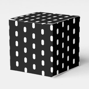 Ballotins Lignes de tiret blanc rayures cadeau noir