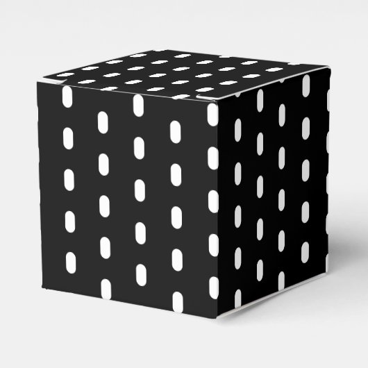 Ballotins Lignes de tiret blanc rayures cadeau noir (Verso)