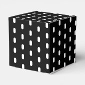 Ballotins Lignes de tiret blanc rayures cadeau noir (Arrière)