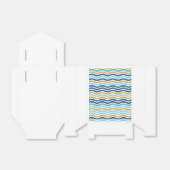 Ballotins Lignes de vague Couleur bleu et jaune (Déplié)