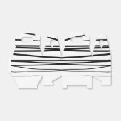 Ballotins Lignes noires et blanches modernes Art Abstrait (Déplié)