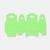 Ballotins Lime Vert Blanc Grand Chevron ZigZag Motif (Déplié)