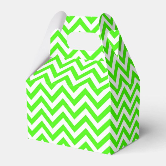 Ballotins Lime Vert Blanc Grand Chevron ZigZag Motif (Verso)