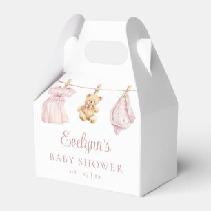 Ballotins Linge Bohème Rose Poussiéreux Fille Baby Shower