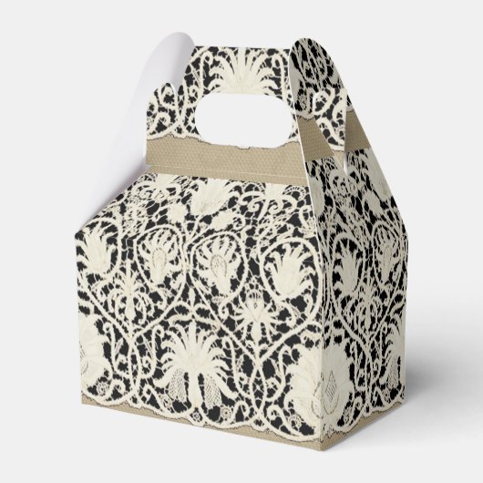 Ballotins Linge de dentelle mariage blanc classique jolie (Verso)