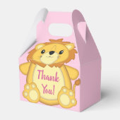 Ballotins Lion Baby shower rose (Arrière)