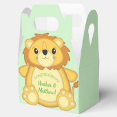 Ballotins Lion Baby shower vert (Ouvert)